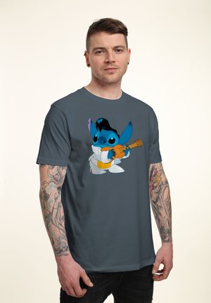LILO & STITCH STITCH GUITAR - T-shirt con stampa - light charcoal