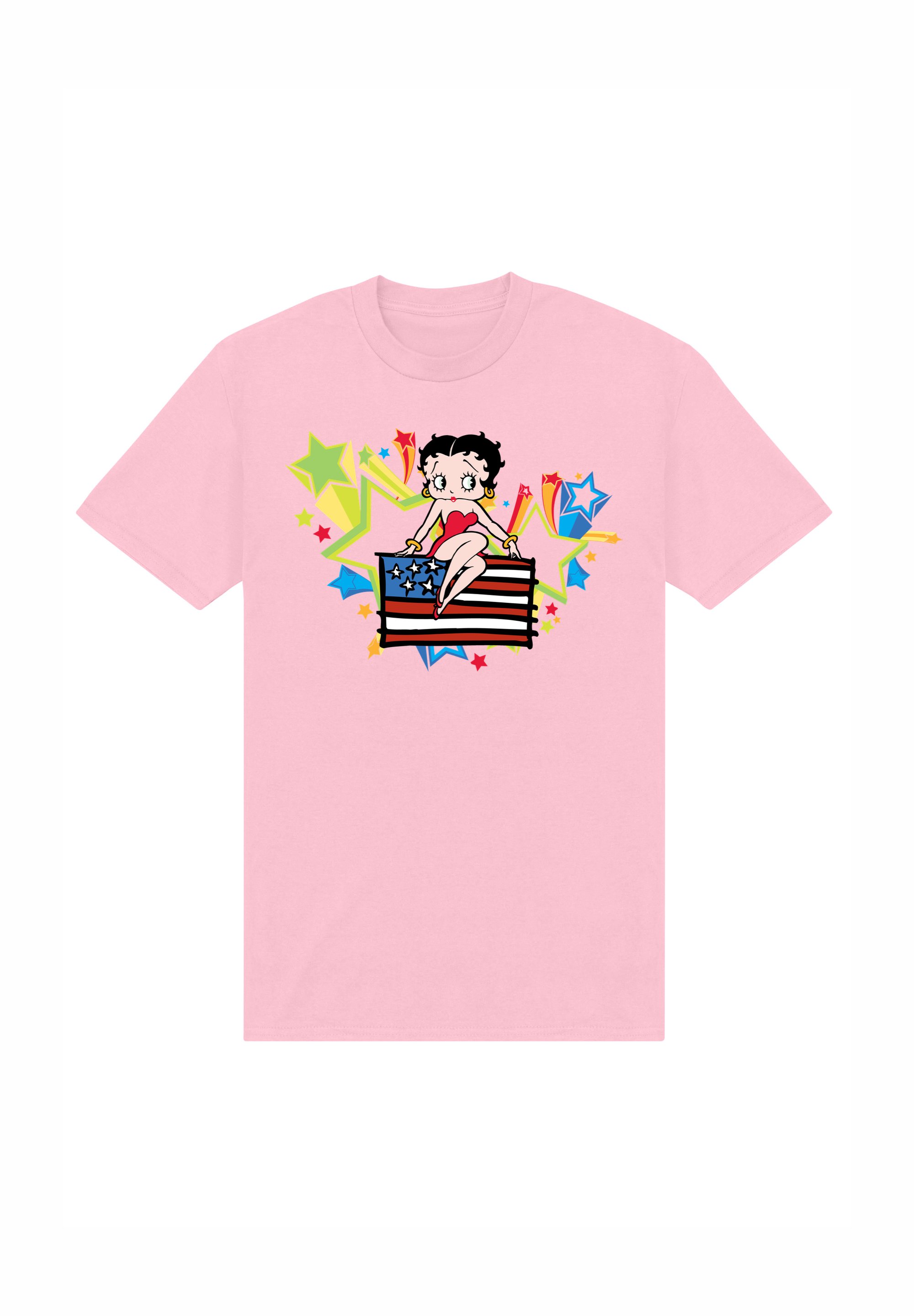 Philcos Betty Boop T-shirt rose clair en coton de qualité