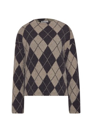 Street One, LONG-SLEEVE TURTLE NECK SHIRT WITH PATTERN - Pullover - clay sand