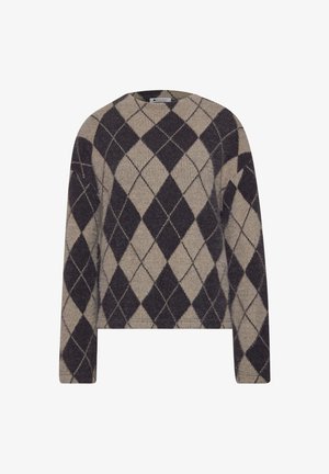 Street One, LONG-SLEEVE TURTLE NECK SHIRT WITH PATTERN - Pullover - clay sand
