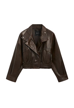 Massimo Dutti, Giacca di pelle - brown