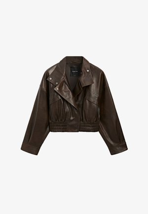 Massimo Dutti, Giacca di pelle - brown