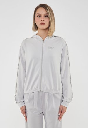 Felpa con zip - grigio chiaro