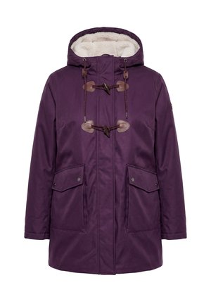 Ulla Popken, HYPRAR FLEECE-LINED RAIN JACKET - Vinterfrakke - blackberry