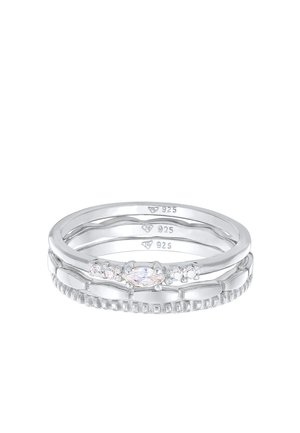 Elli 3 PACK MARQUISE STAPEL - Ring - silber