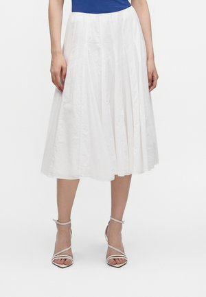 Abercrombie & Fitch, MIDI GODET - Φούστα σε γραμμή Α - white
