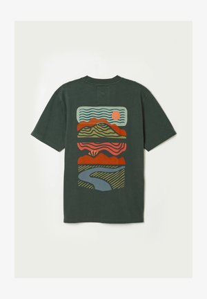 FatFace, HORIZON GRAPHIC T-SHIRT - Print T-shirt - dark green