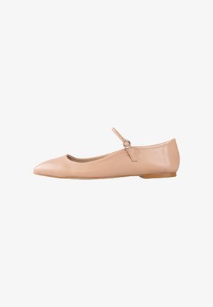 Alura, LINN MARY JANE STYLE FLATS - Balerini cu barete - nude