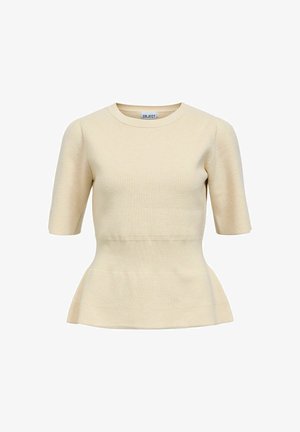 Object, JUMPER PEPLUM - T-shirt print - birch
