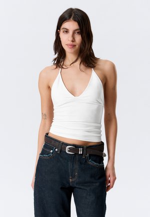 Weekday, HALTER TOP - Μπλούζα - off-white