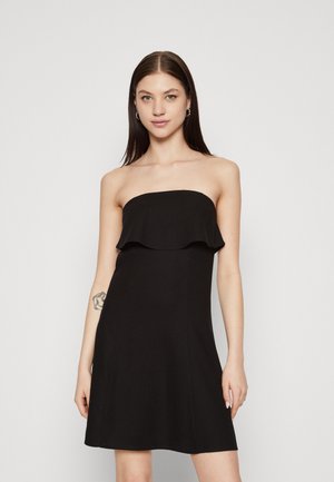 VMDANI TUBE FRILL SHORT DRESS  - Day dress - black