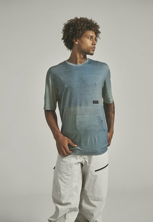 185 MERINO PATCH PRINT - Sport T-Shirt - mottled green