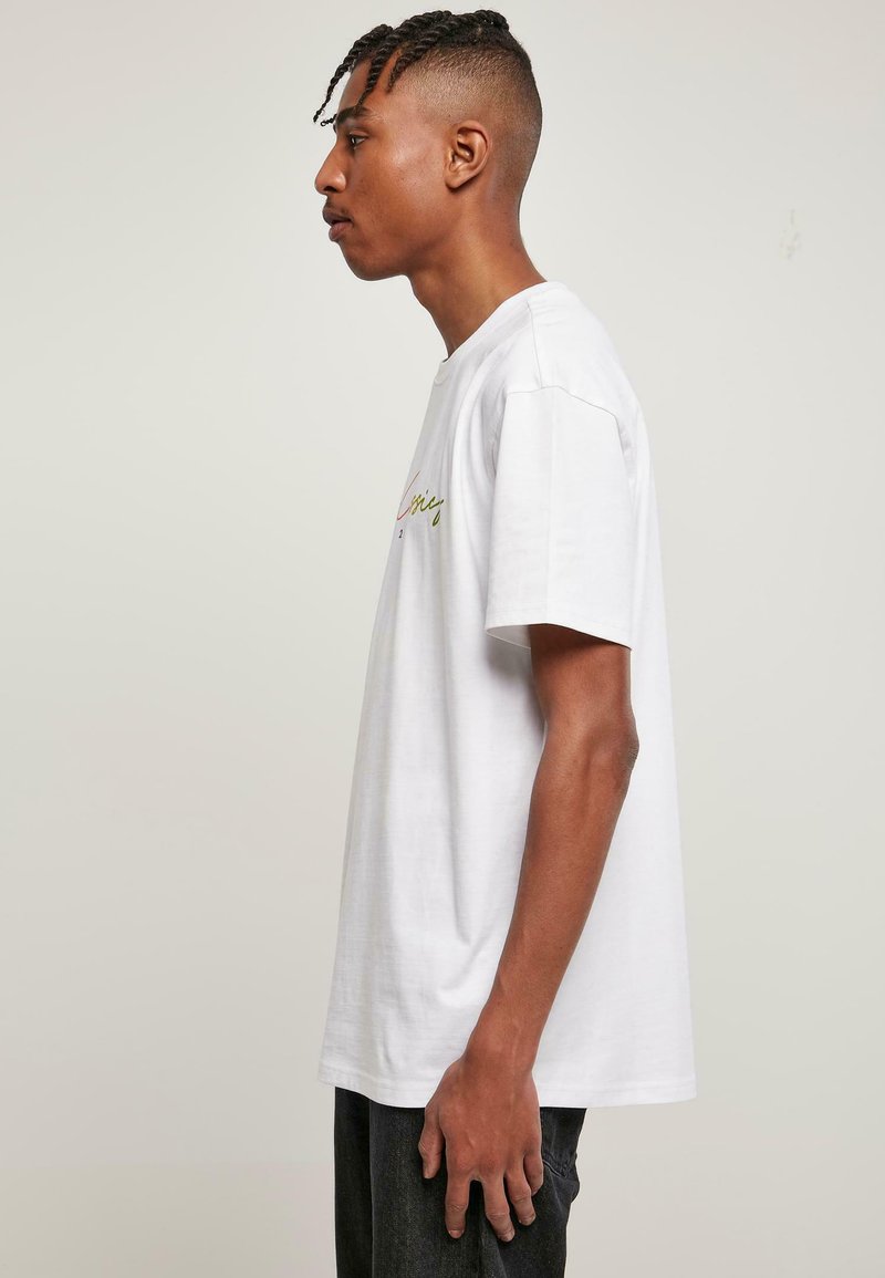 Herren T-Shirts basic | Urban Classics SCRIPT LOGO T-Shirt print white/weiß - TU83218 Herren T-Shirts basic | Urban Classics SCRIPT LOGO T-Shirt print white/weiß - TU83218