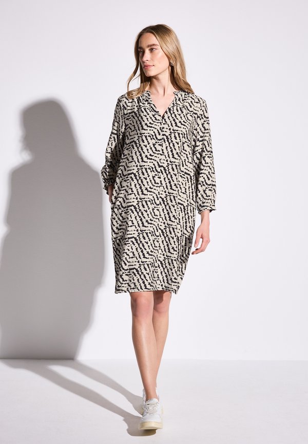 GEMUSTERTES  - Freizeitkleid - beige