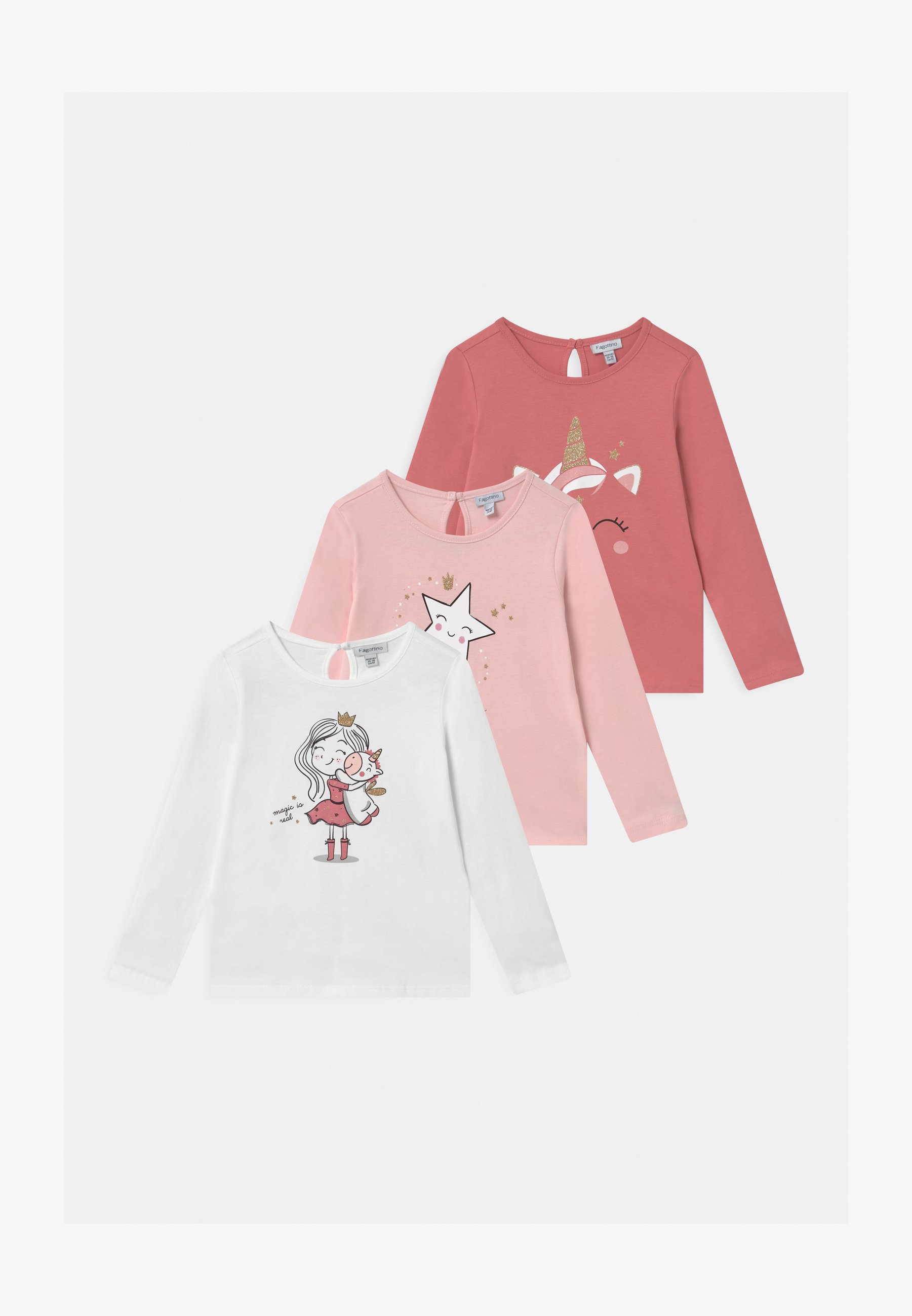 Ovs 3 Pack Langarmshirt Bright White Weiss Zalando De