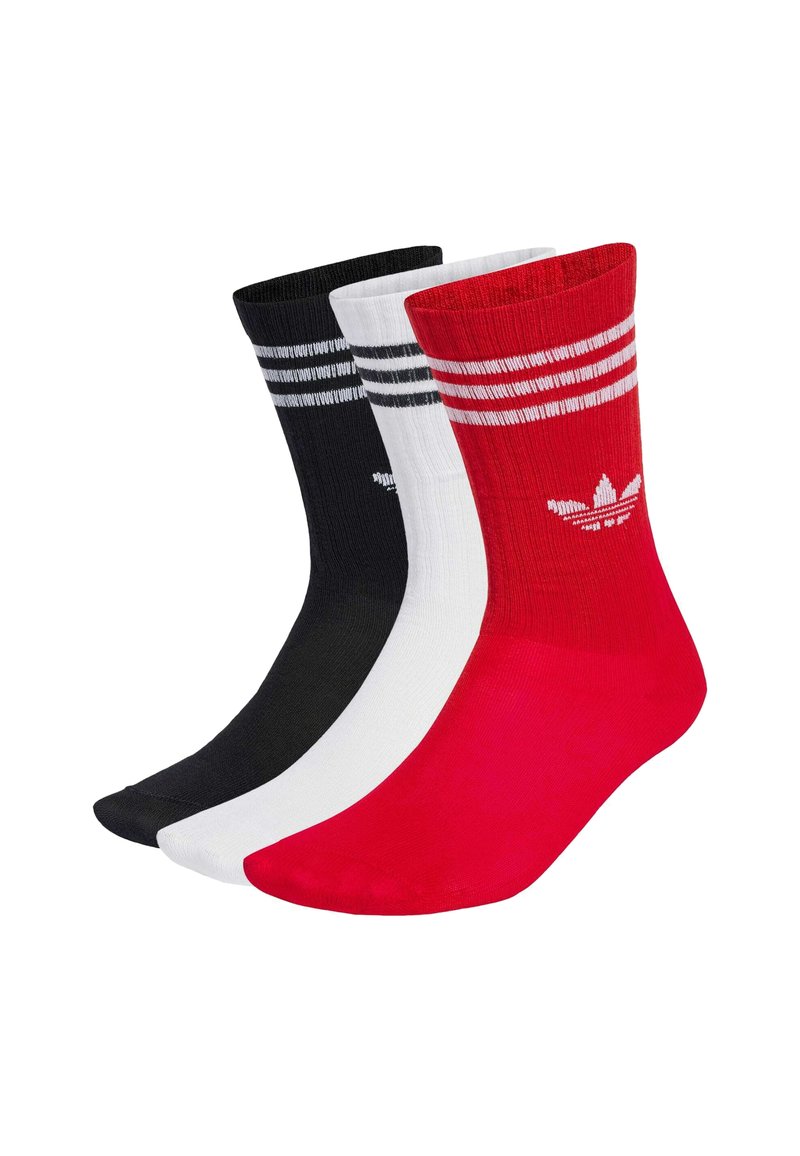 adidas Originals 3 PAIRS - Ponožky - better scarlet   black   white