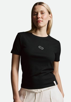 MIT RUNDHALSAUSSCHNITT - T-Shirt basic - schwarz