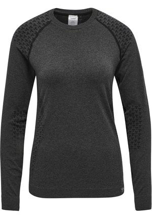 SEAMLESS - Langærmet T-shirt - black melange