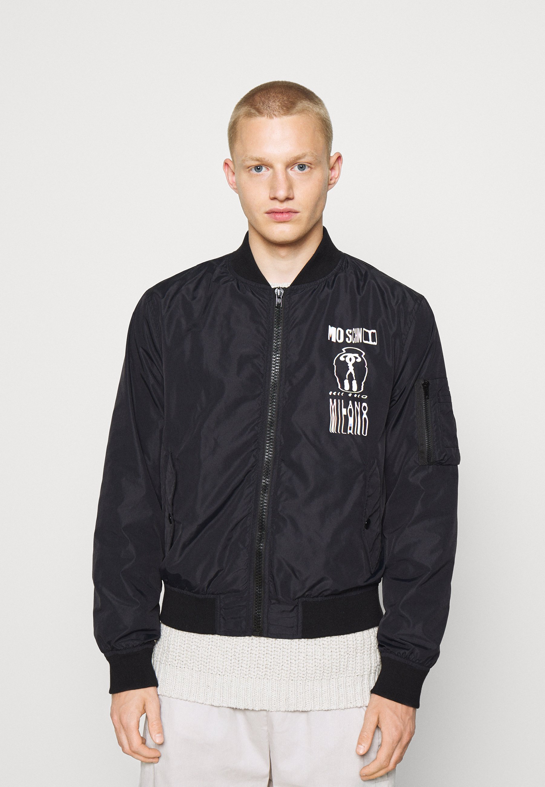 moschino bomber jacket mens