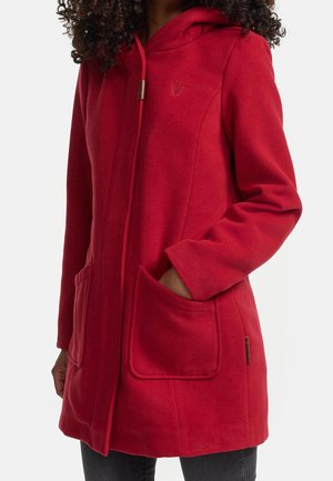 Manteau court - mottled dark red