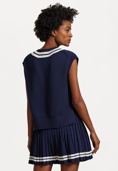 Polo Ralph Lauren SWEATER - Vesta - refined navy/ceramic white