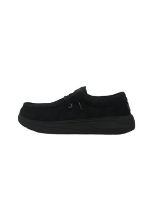 WALLY COMF SUEDE - SLIP-ON SCHUHE - Sportlicher Schnürer - nero