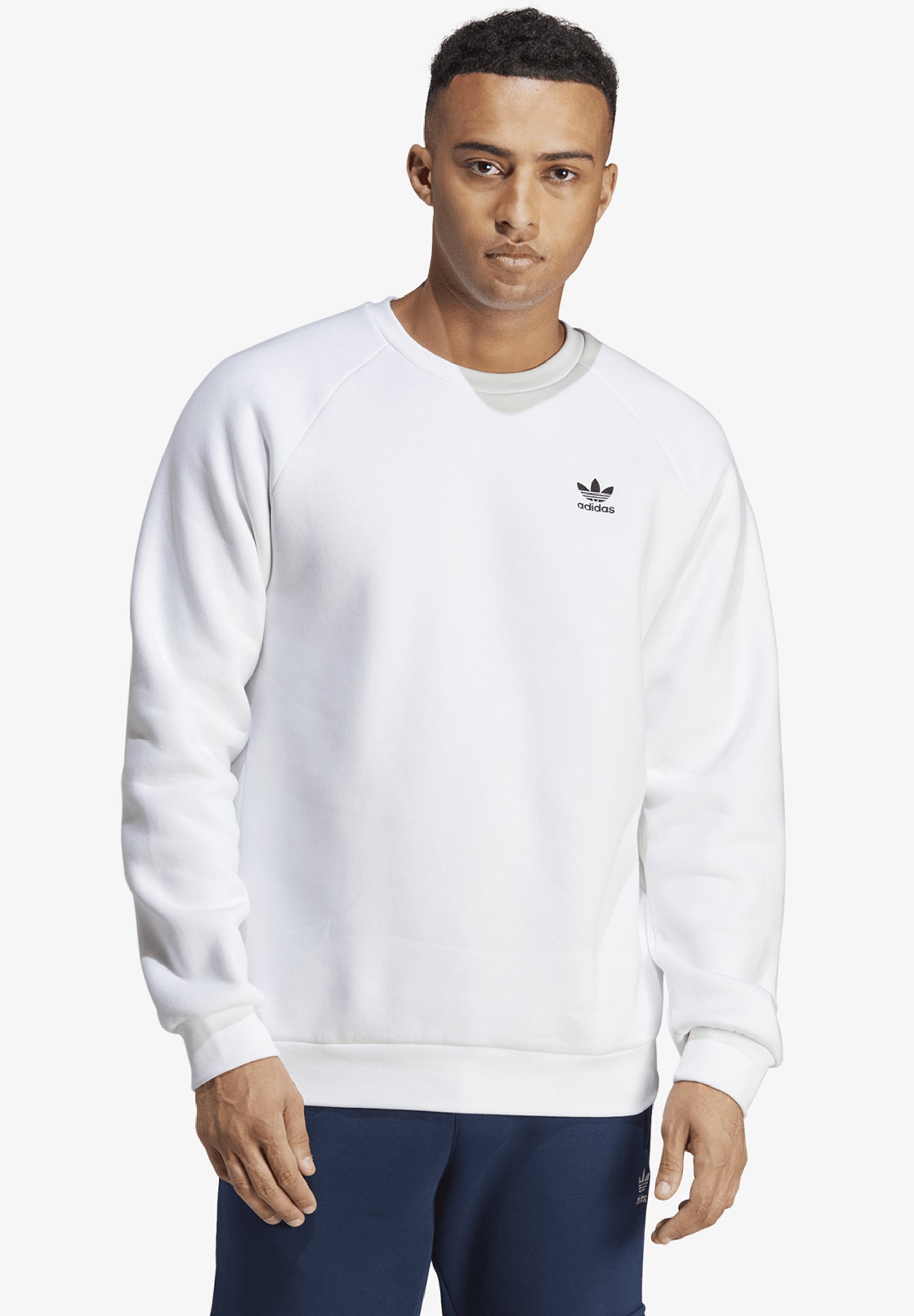 Zalando Adidas Originals Essential Crew Neck Sweatshirt In White