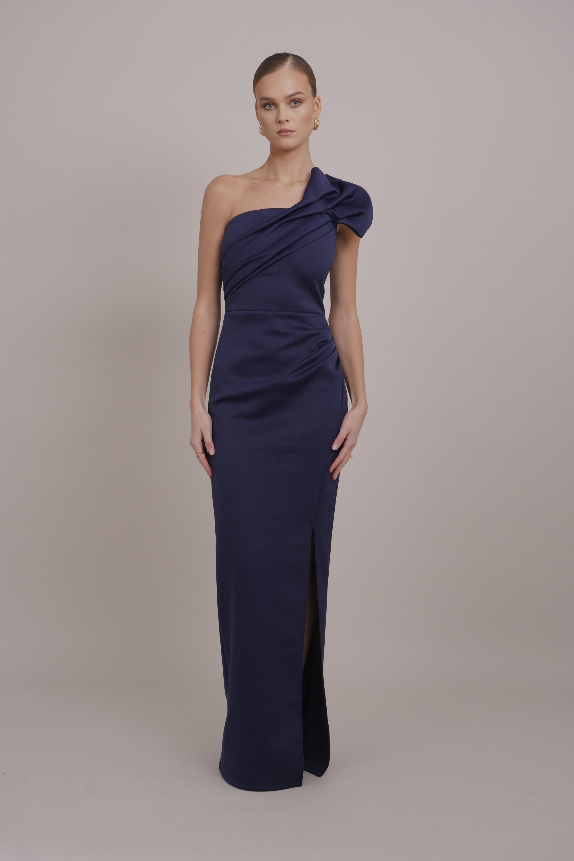 strapless open back dress Buy Blue One Shoulder Maxi Dress for Women main image 0