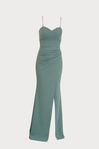 WAL G PETITE SERENA MAXI DRESS - Juhlamekko - sage green