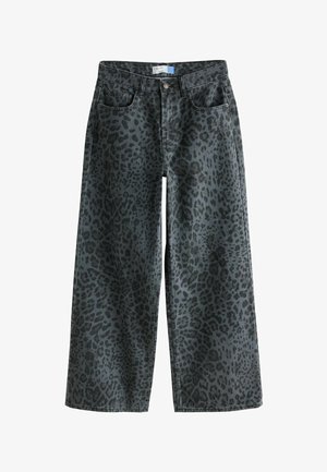 Next, Wide Leg - grey leopard
