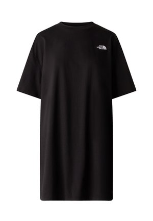 Czarny bawełniany t-shirt o luźnym kroju. Posiada krótkie rękawy oraz małe, białe logo na lewej piersi. Prosty i nieskomplikowany design.