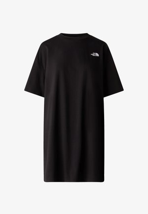 Czarny bawełniany t-shirt o luźnym kroju. Posiada krótkie rękawy oraz małe, białe logo na lewej piersi. Prosty i nieskomplikowany design.