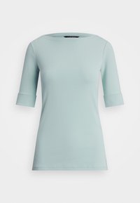 STRETCH COTTON BOATNECK TEE - T-shirt imprimé - aqua pearl