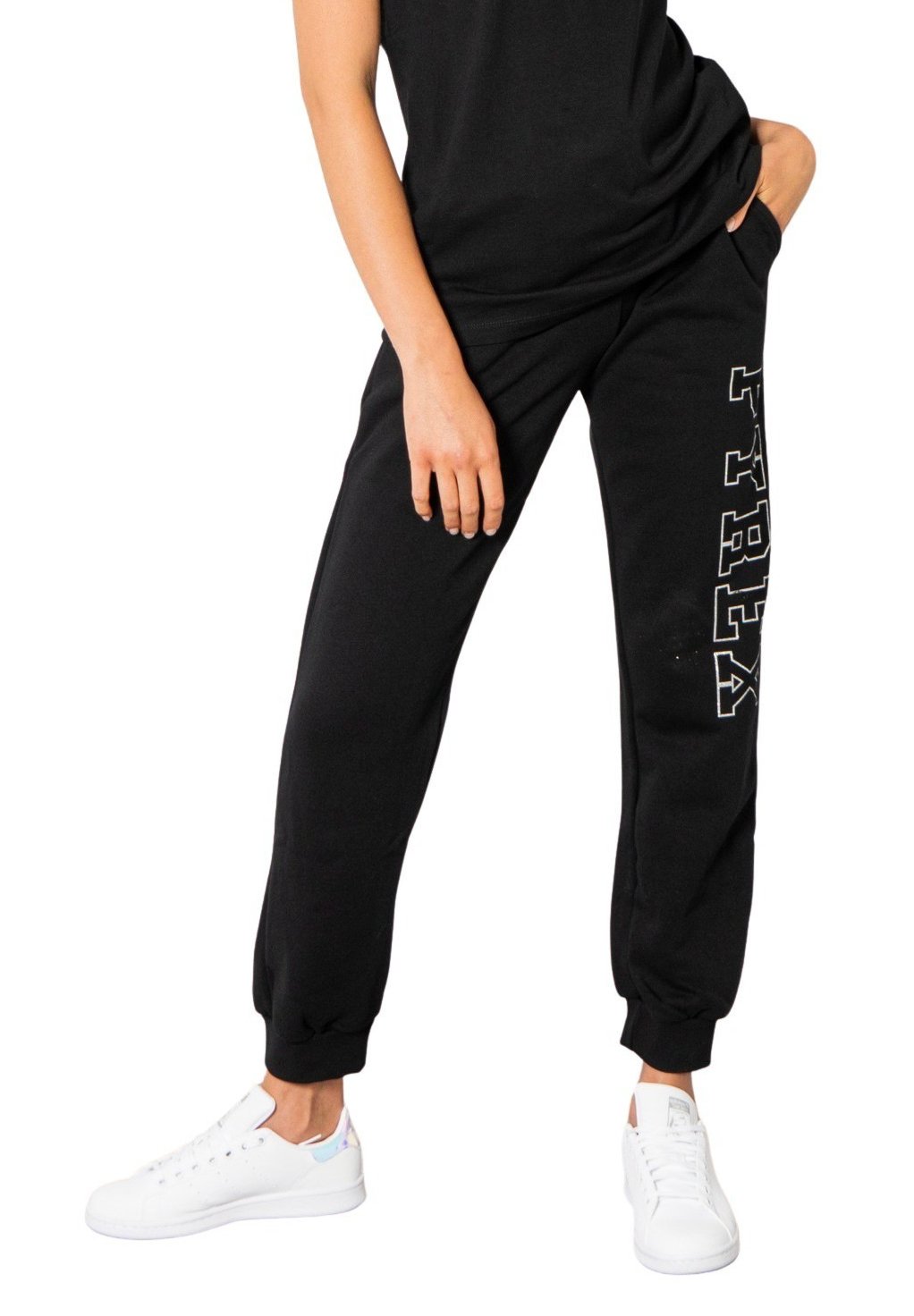 Pyrex LOGO GAMBA LATO - Pantaloni sportivi - black/nero - Zalando.it