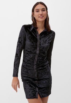 QS D’UN DÉTAIL FRONCÉ - Blusenkleid - schwarz