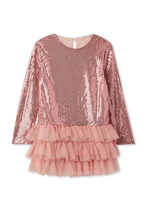 CON PAILLETTES E BALZE - Vestito elegante - rosa