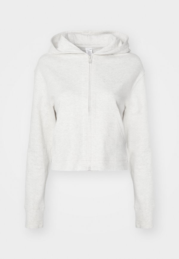 FULL ZIP HOODIE ICON COTTON TERRY - Pyjama top - oatmeal heather2