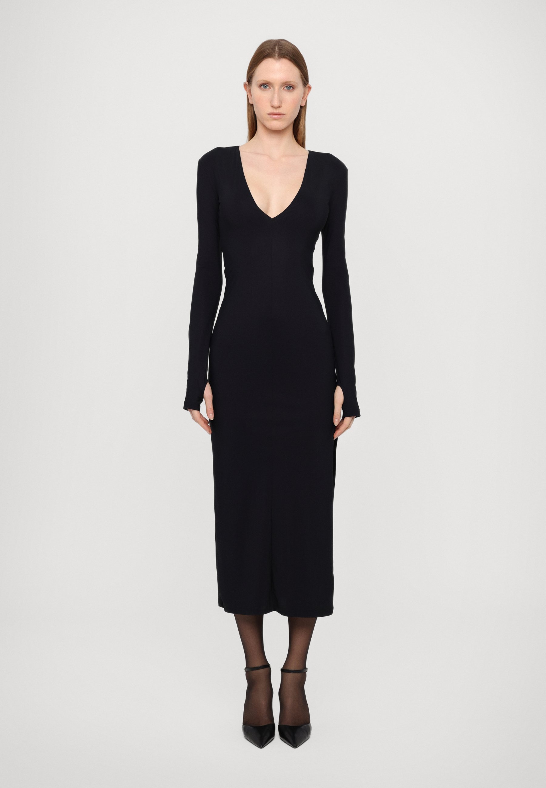 MM6 Maison Margiela MAXI DRESS - Maxi dress - black - Zalando.co.uk MM6 Maison Margiela MAXI DRESS - Maxi dress - black - Zalando.co.uk