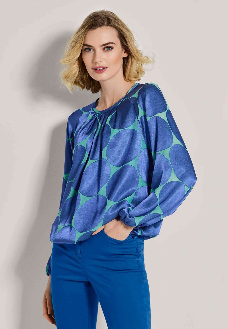 MADELEINE Blouse - royal blue green