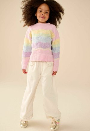 Little Bird, KNITTED JUMPER - Jumper - pointelle rainbow wave