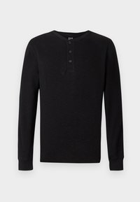 HENLEY - Top dugih rukava - true black