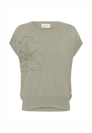Cream, CRDELA SLIPOVER W DECO - T-Shirt print - mulled basil melange