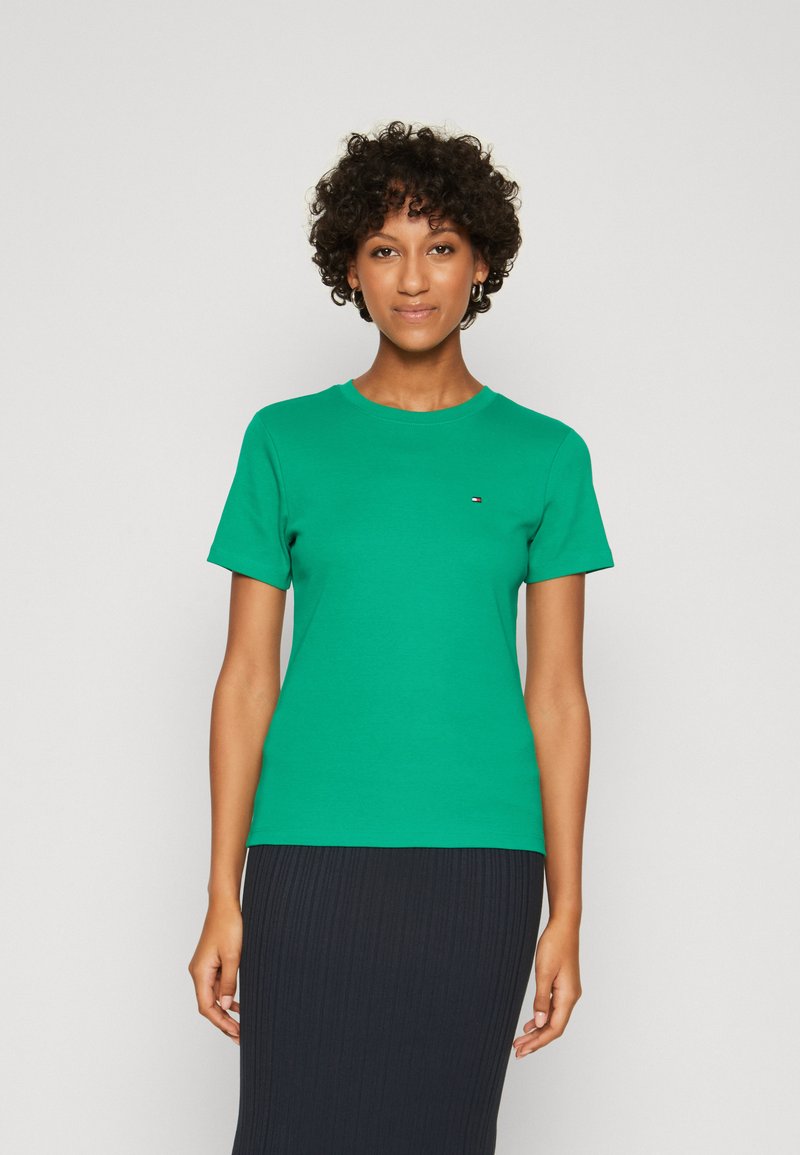 Tommy Hilfiger SLIM CODY - Marškinėliai su spaudiniu - olympic green