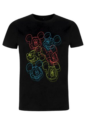 Disney DISNEY CLASSIC MICKEY NEON HEADS - T-shirt z nadrukiem