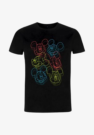 Disney DISNEY CLASSIC MICKEY NEON HEADS - T-shirt z nadrukiem