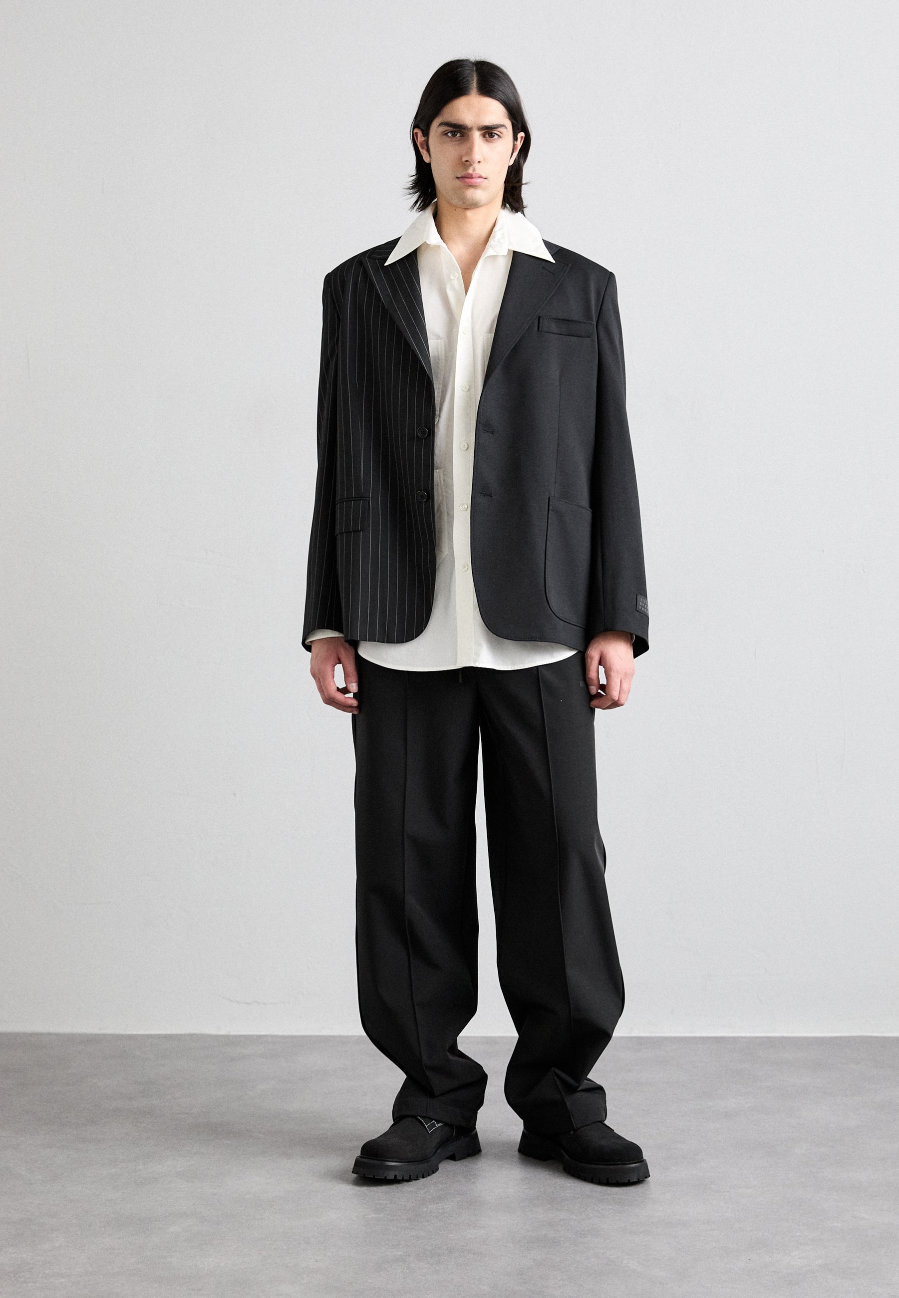 ジャケット MAISON MARGIELA Black Gabardine Blazer Maison Margiela Black Double-Breasted Blazer Maison Margiela