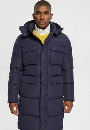 MIT ABNEHMBARER KAPUZE - Winter coat - navy