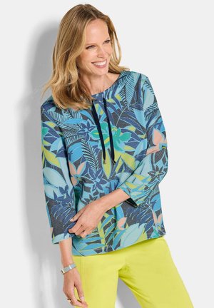 MIT DSCHUNGELPRINT - Sweater - blue/green patterned
