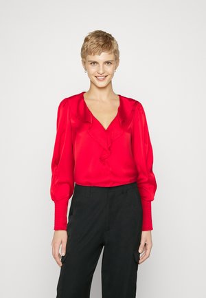 VIMURA V NECK FLOUNCE - Blus - high risk red