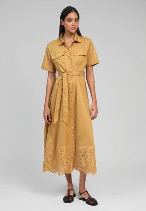 AN'GE Robe chemise - gold coloured